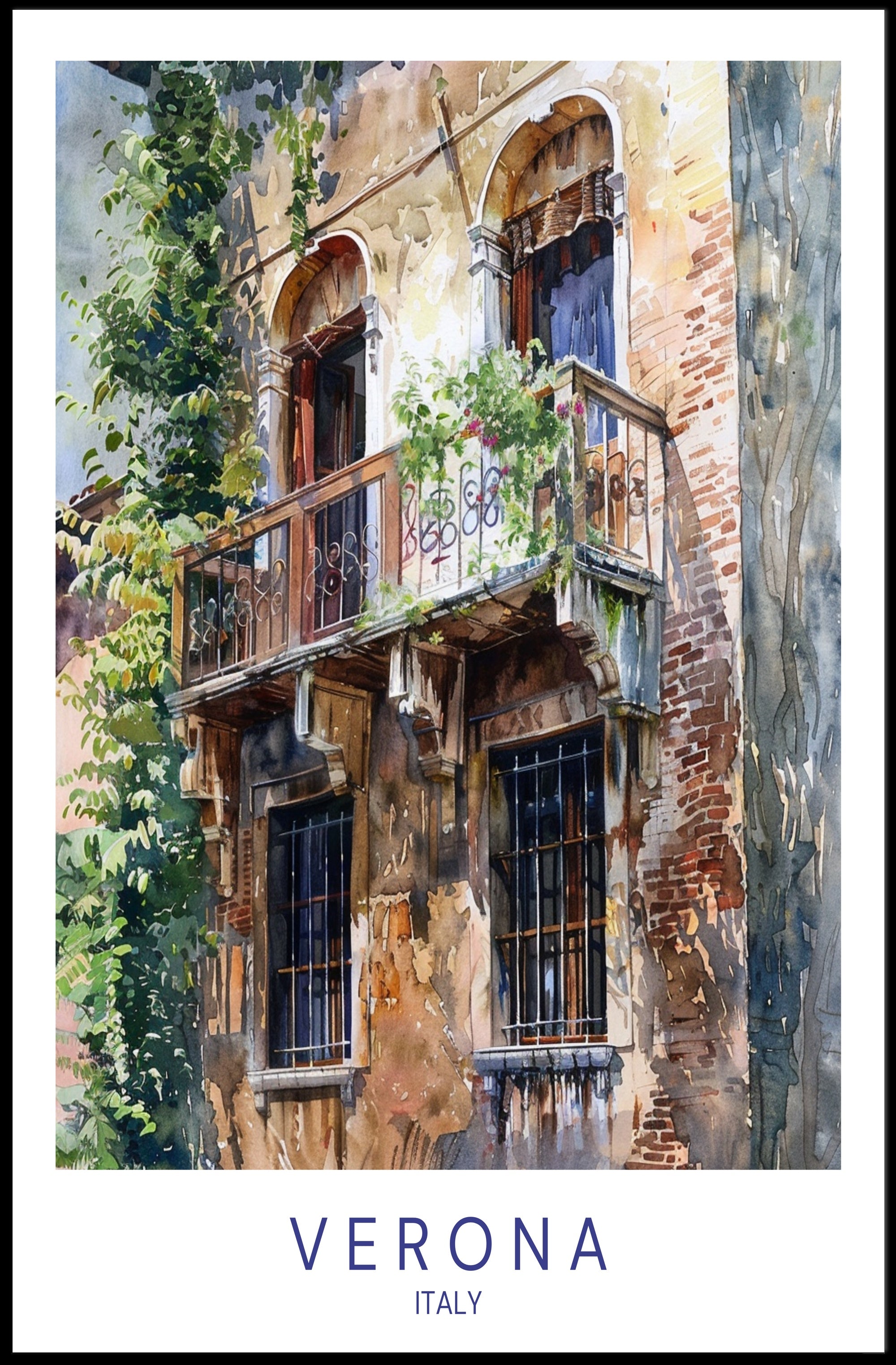 Verona Balcony Poster PosterGoat