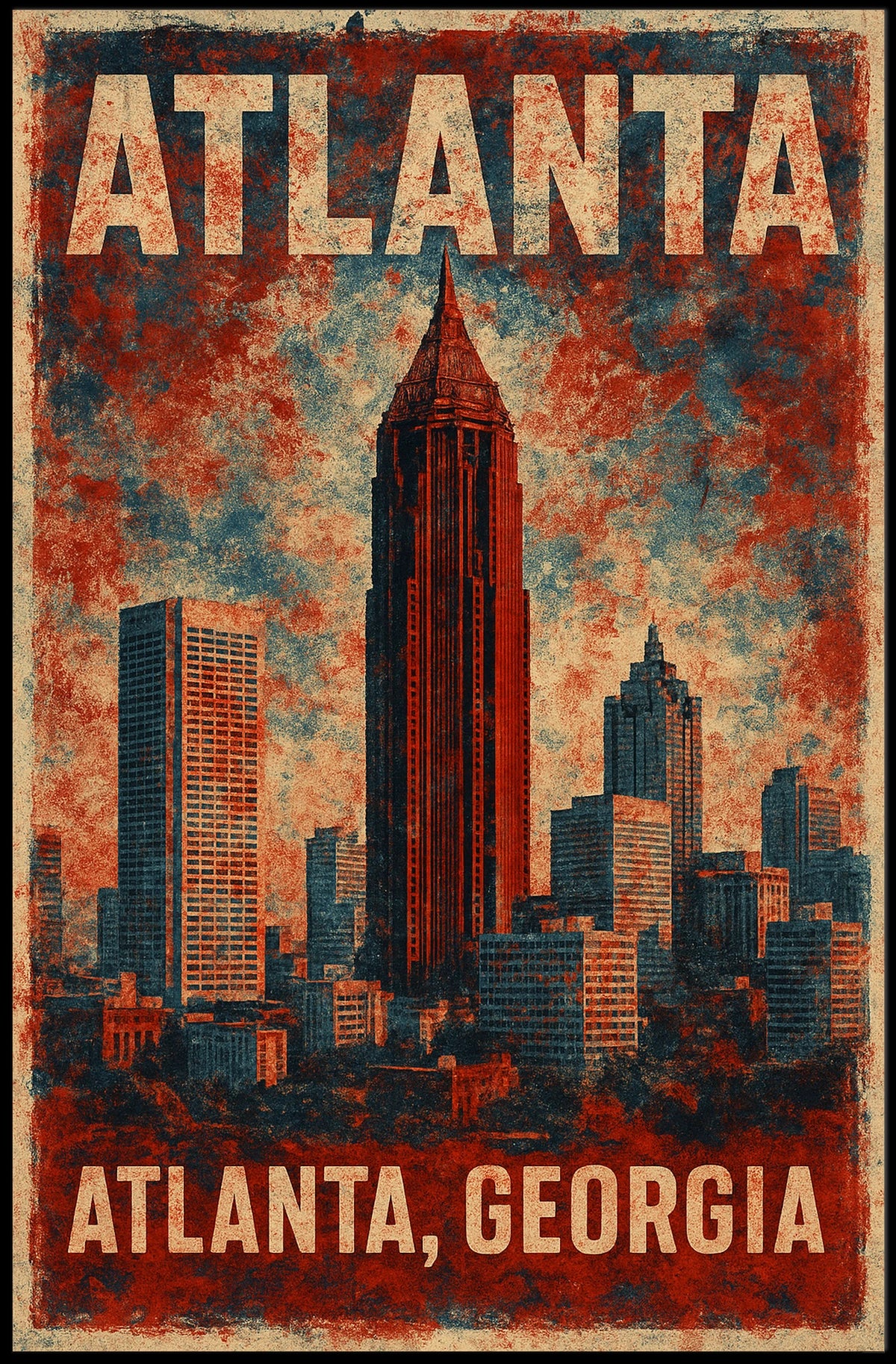 Atlanta Skyline Poster