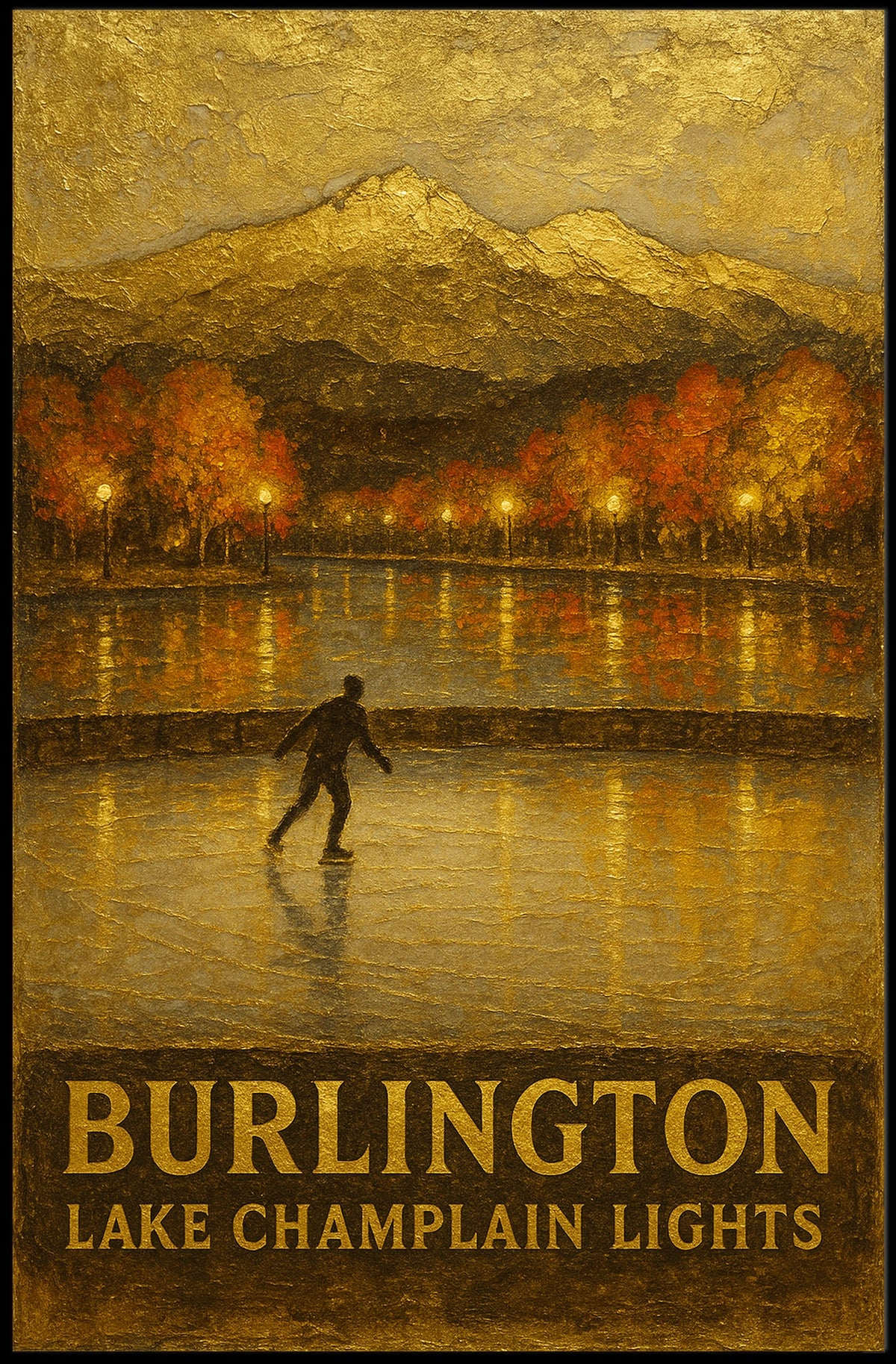 Burlington Lake Champlain Lights Poster