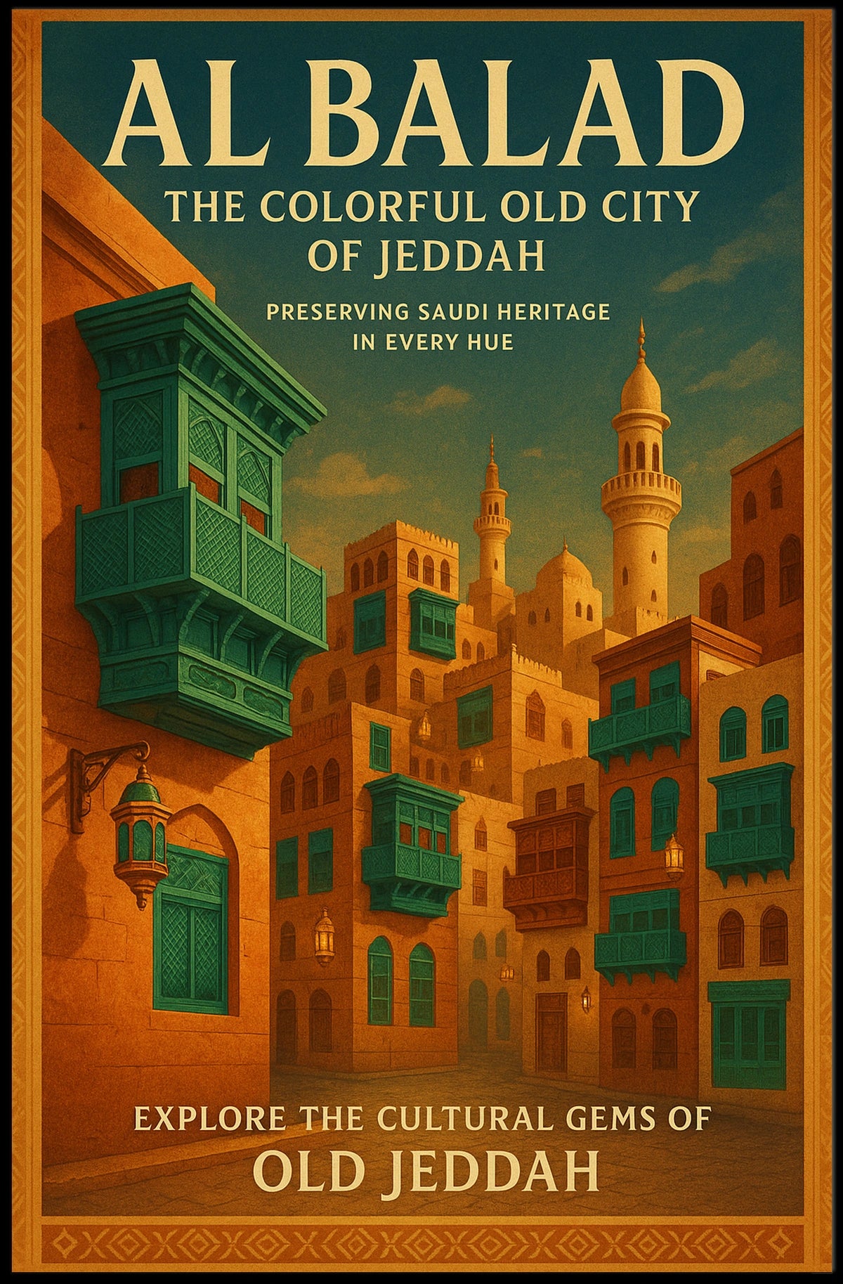 Al Balad The Colorful Old City Of Poster