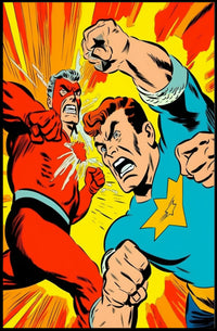 Epic Superhero Showdown Poster