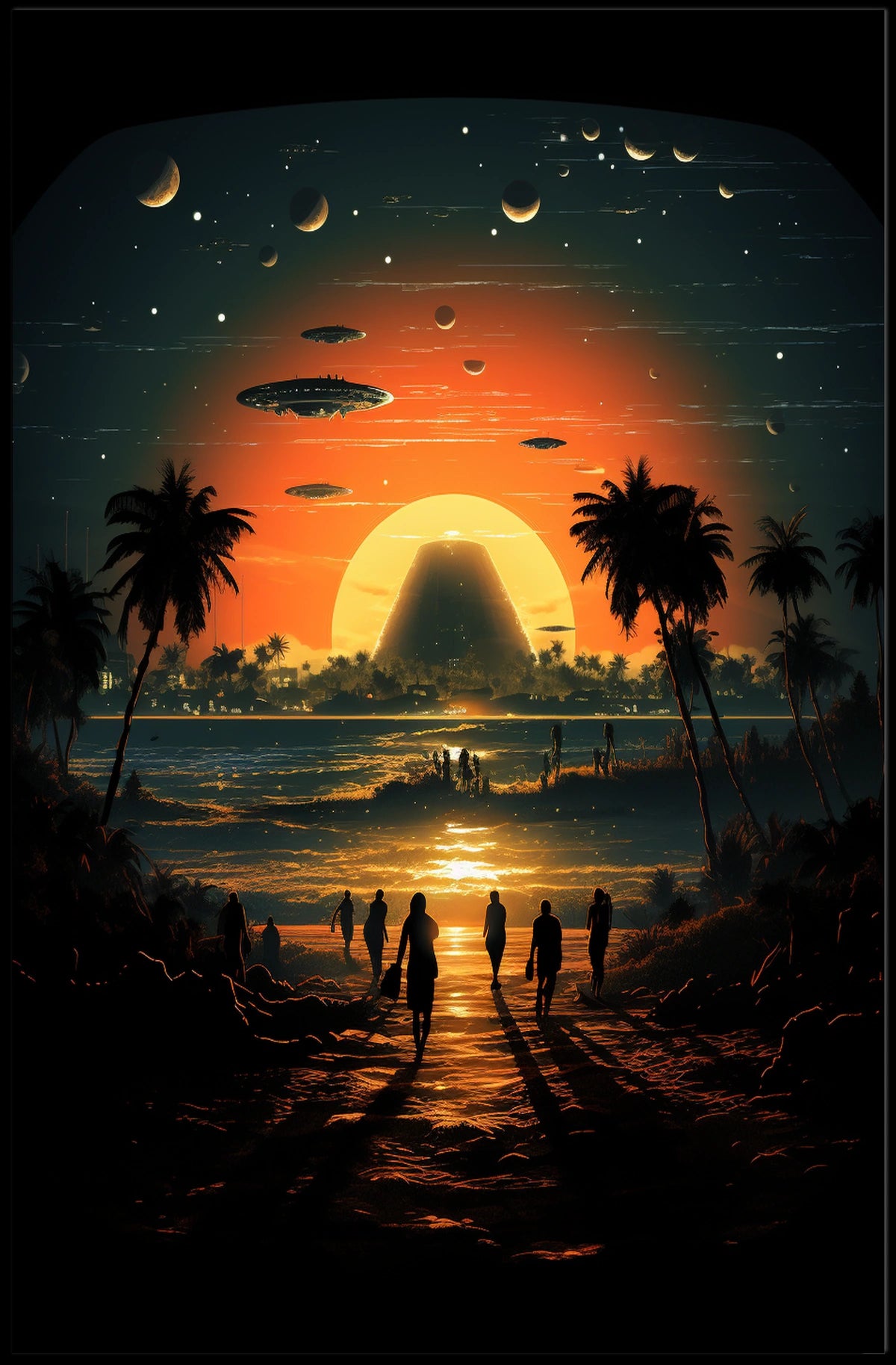 Cosmic Sunset Poster