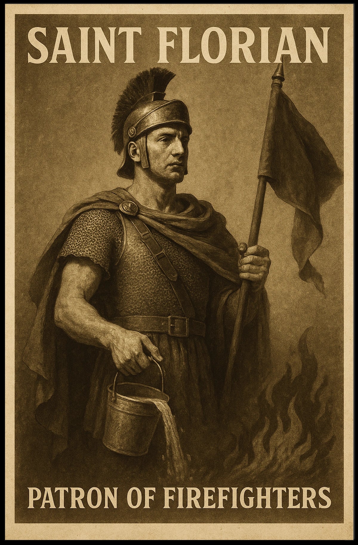 Saint Florian Patron Of Firefighters Poster