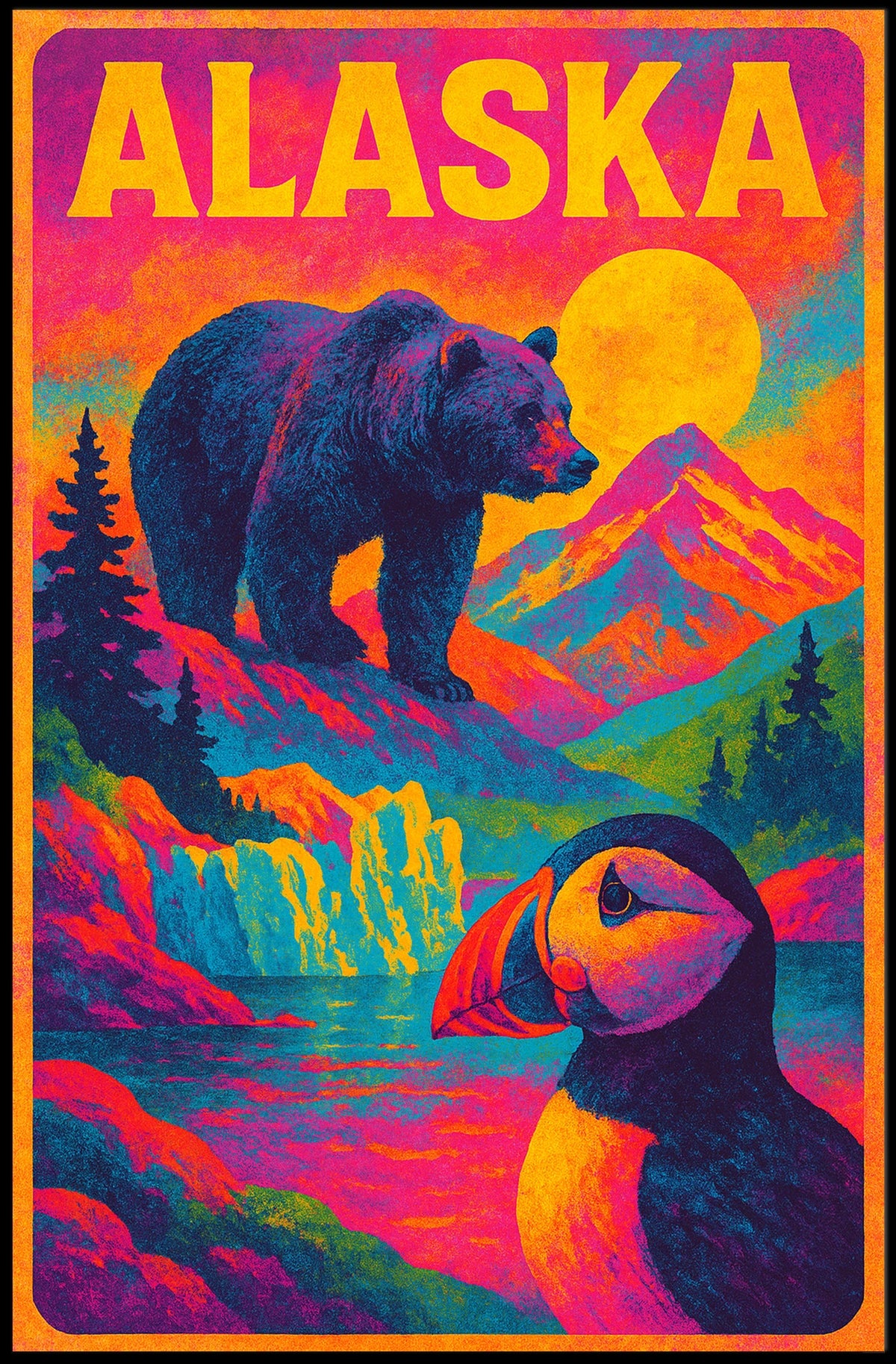 Alaska Wildlife Wonders Poster