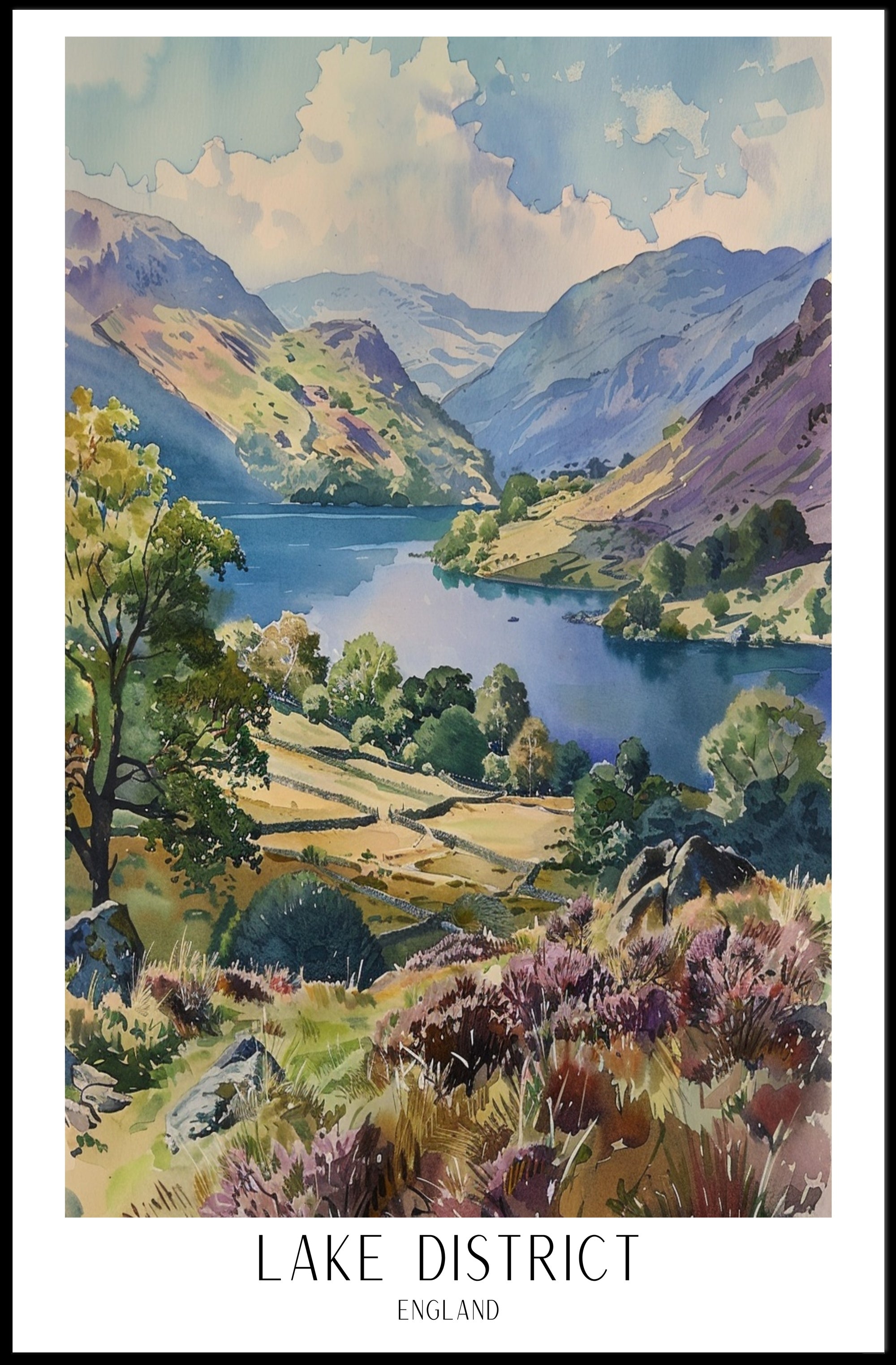 Lake District Beauty Travel Poster PosterGoat