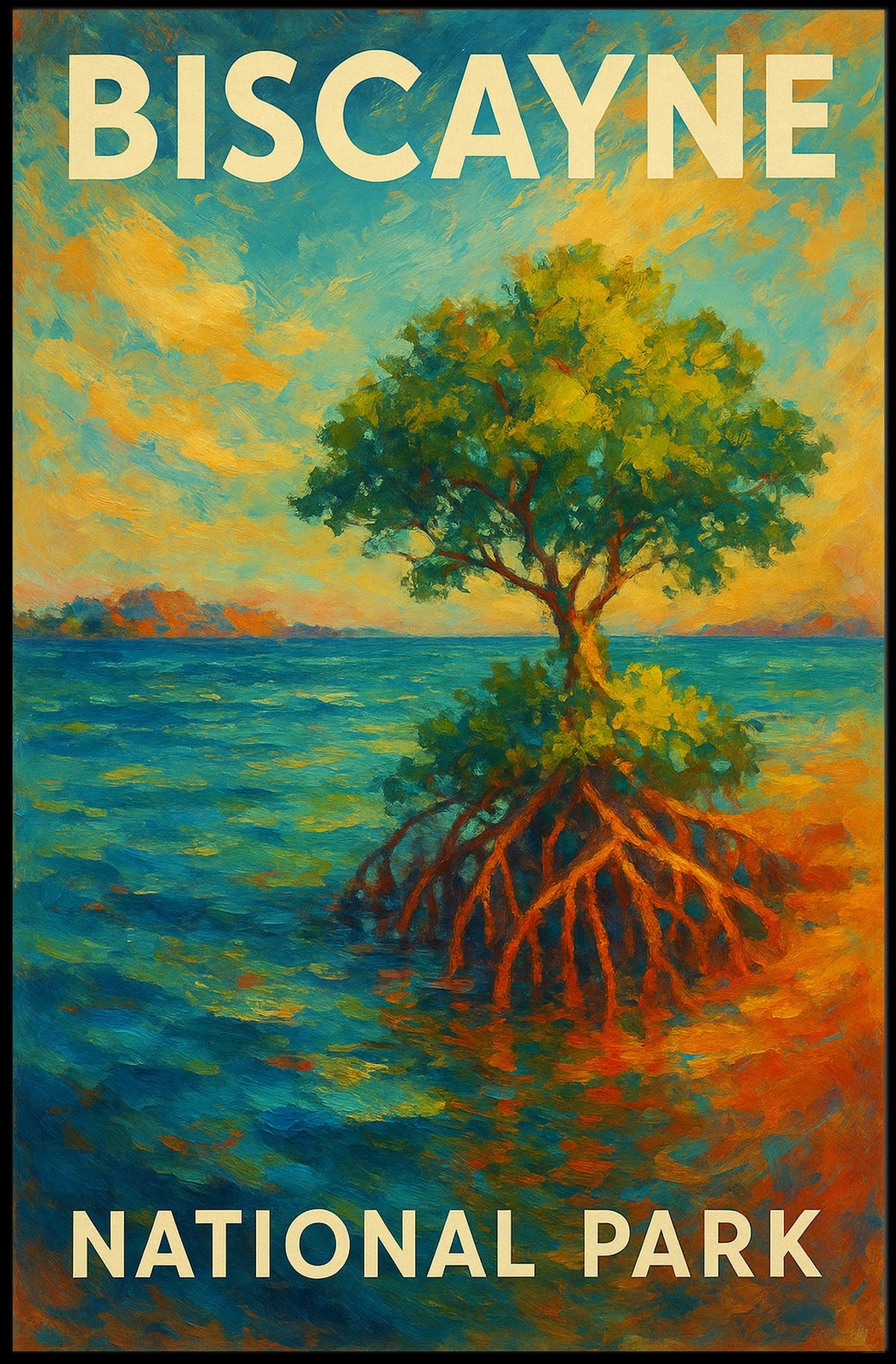 Biscayne National Park Poster Wall Art Coastal Decor