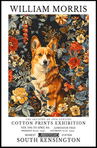 Elegantly Crafted Corgi Design: Abstract or Artistic Poster