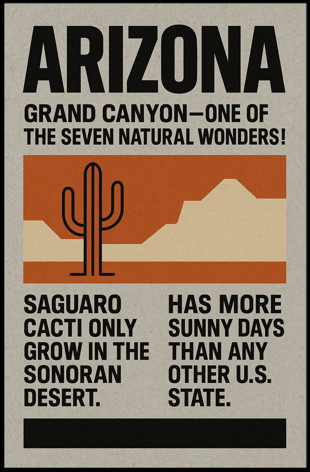 Explore Arizona's Natural Wonders Vintage Travel Poster