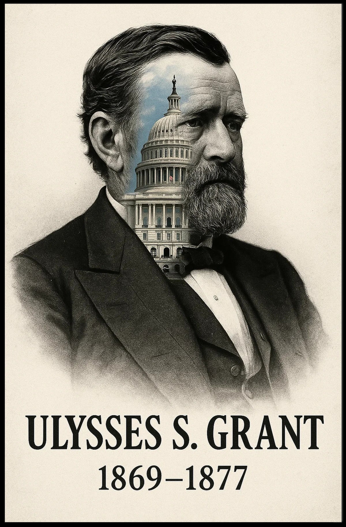 Ulysses S. Grant 18th President of the United States Reflections Poster
