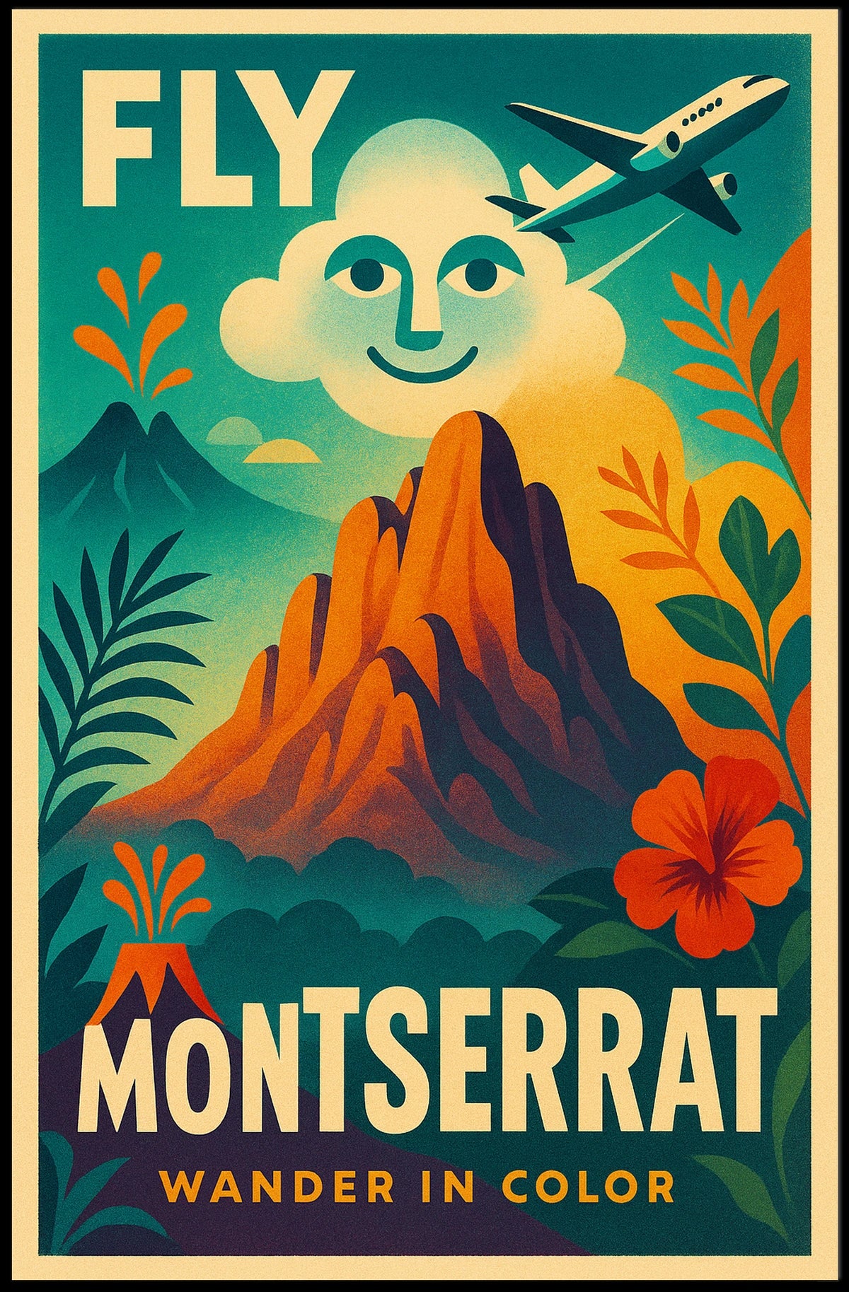 Fly to Montserrat Poster