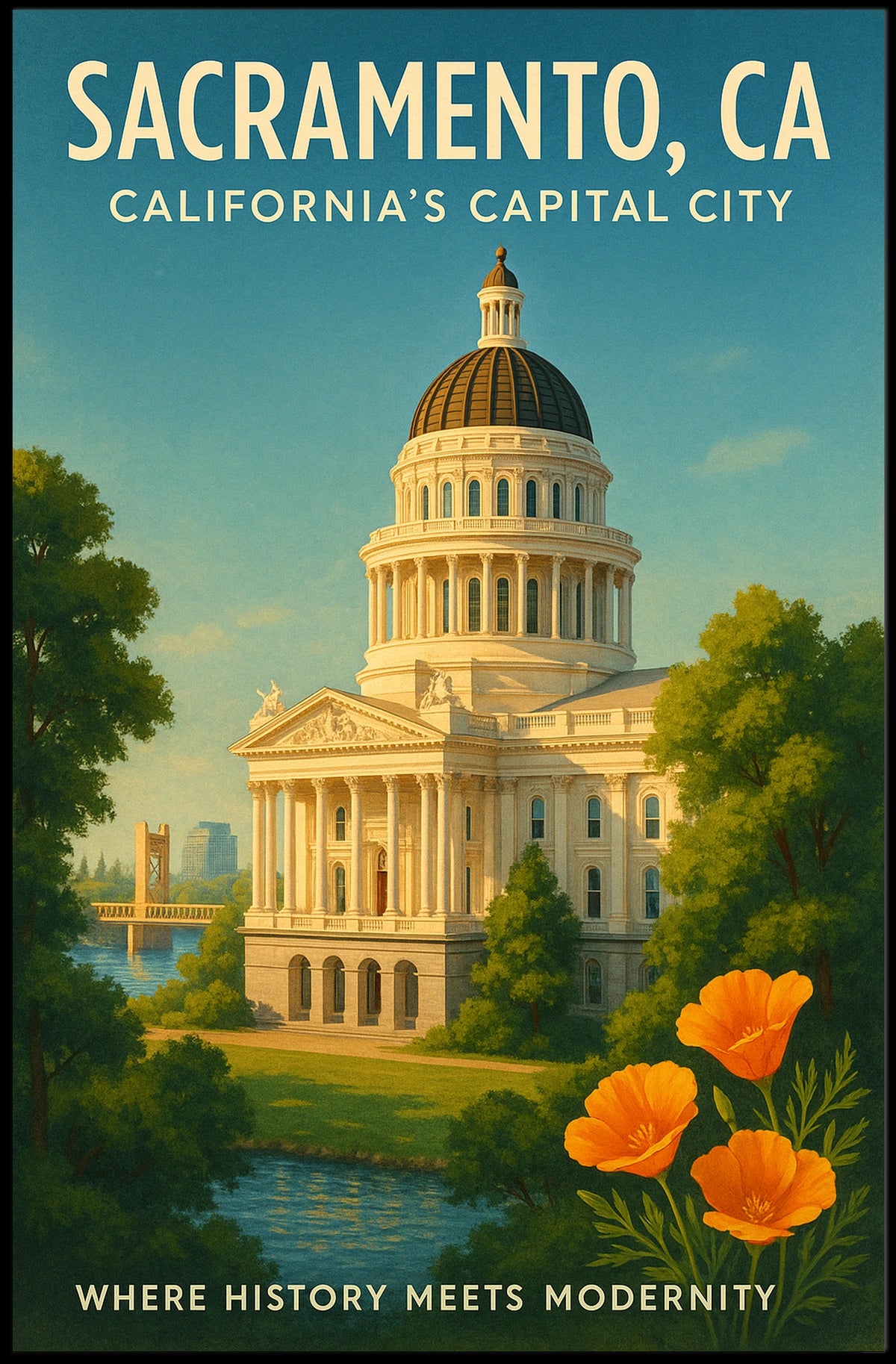 Sacramento, CA Californias Capital City Poster