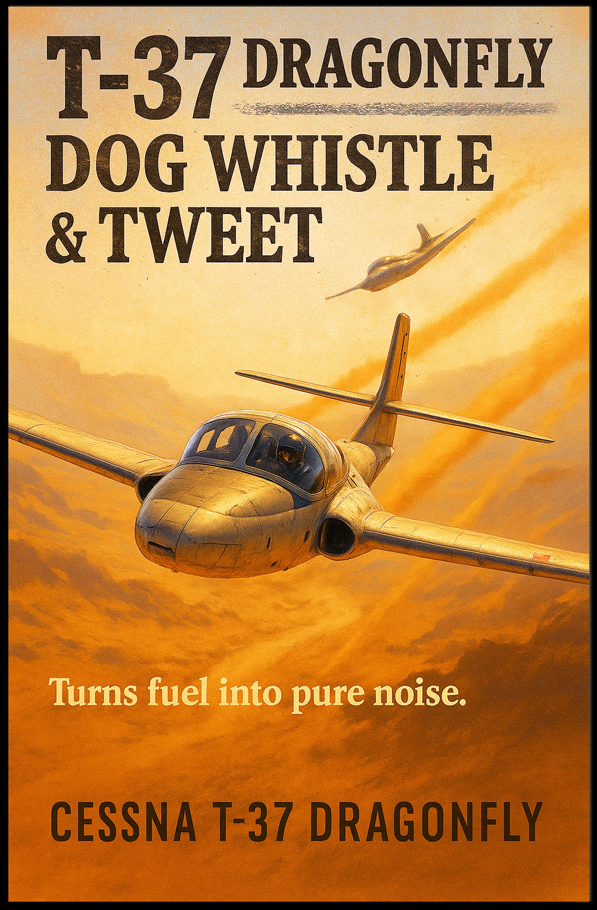T-37 Dragonfly Dog Whistle & Tweet Poster PosterGoat