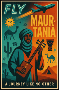 Mauritania Adventure Vintage Travel Poster PosterGoat
