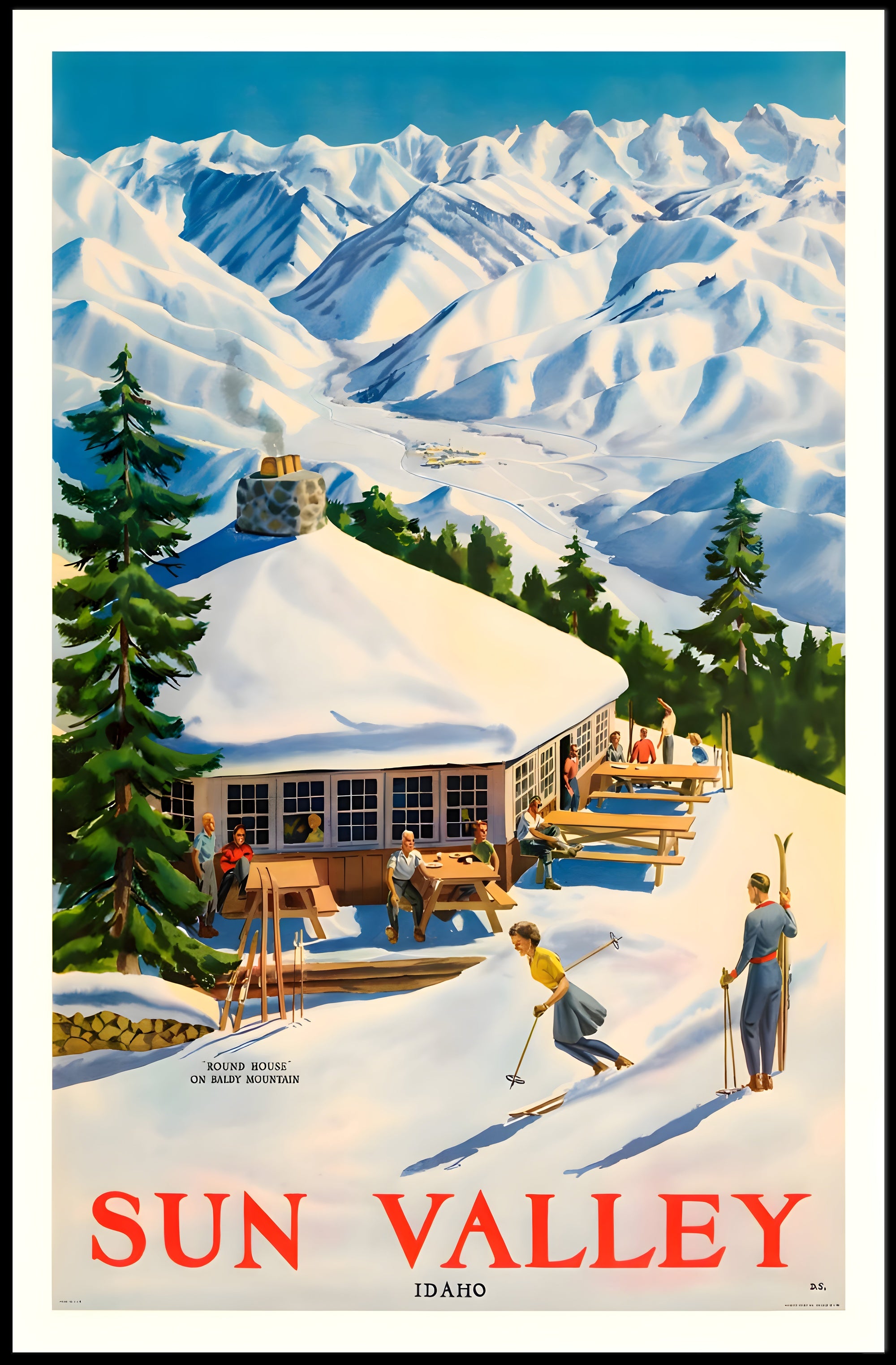 Sun Valley Ski Retreat Poster PosterGoat
