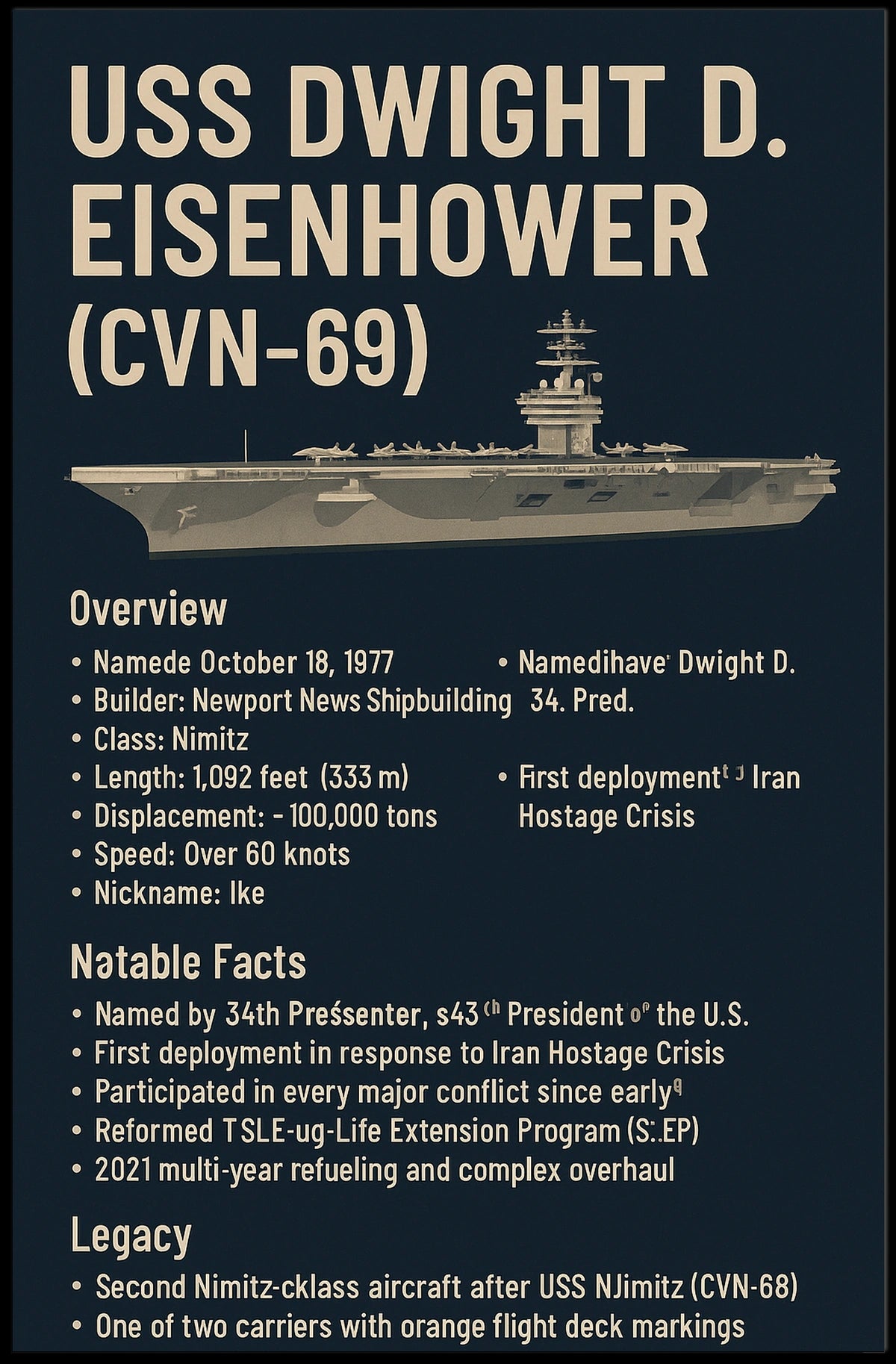 Dwight D. Eisenhower 34Th President Poster