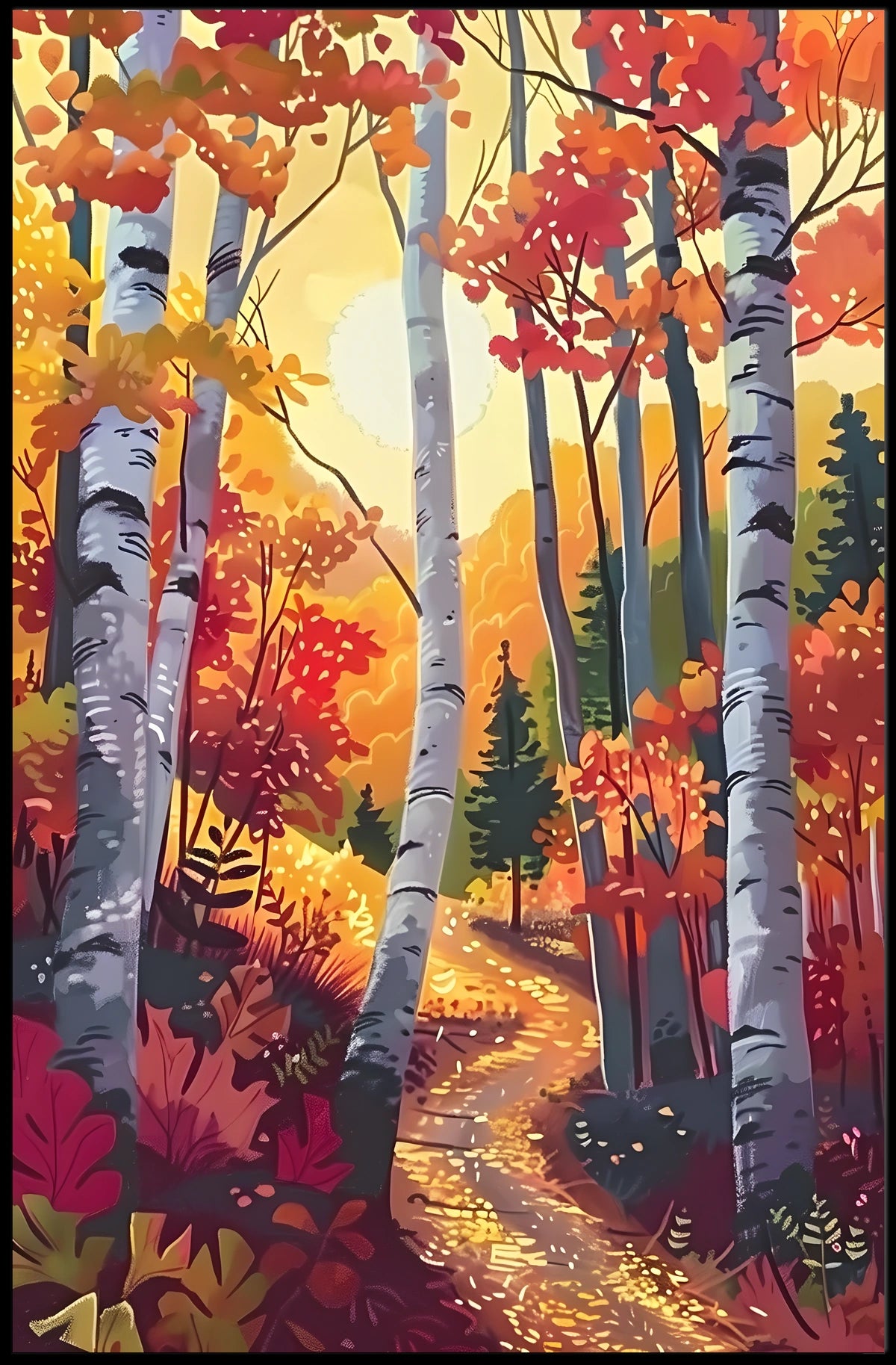 Autumn Forest Pathway Poster