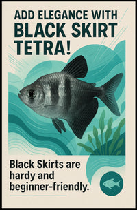 Add Elegance with Black Skirt Tetra Poster