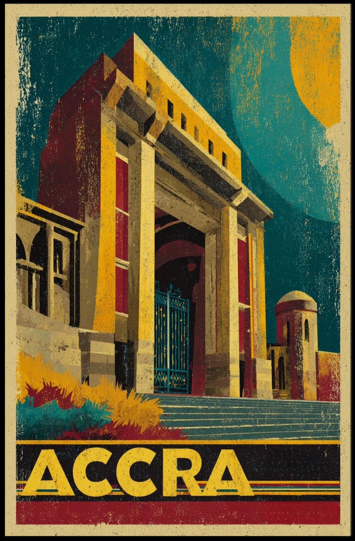Accra Architectural Poster