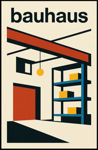 Bauhaus Geometry Modernist Interior Abstract, Artistic, or Pop Culture Poster