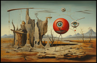 Surreal Eye-Landscape Futuristic Sci-Fi Art Poster