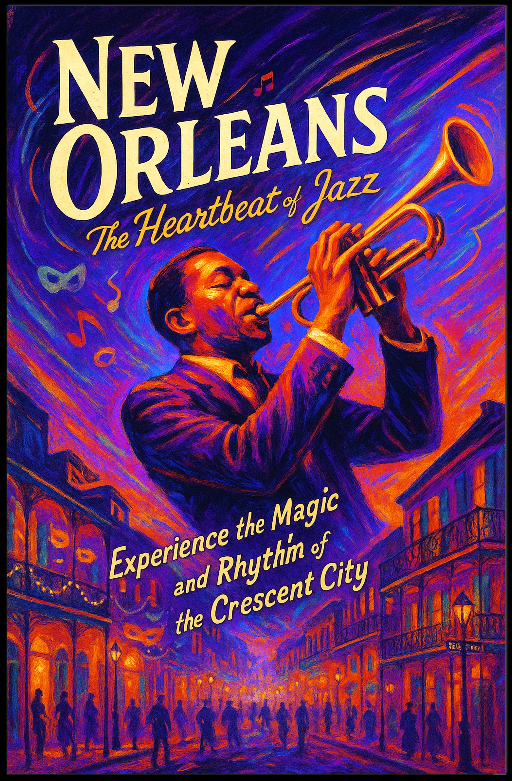 New Orleans The Heartbeat of Jazz Poster PosterGoat
