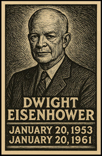 Dwight Eisenhower Travel Retro Heritage Poster