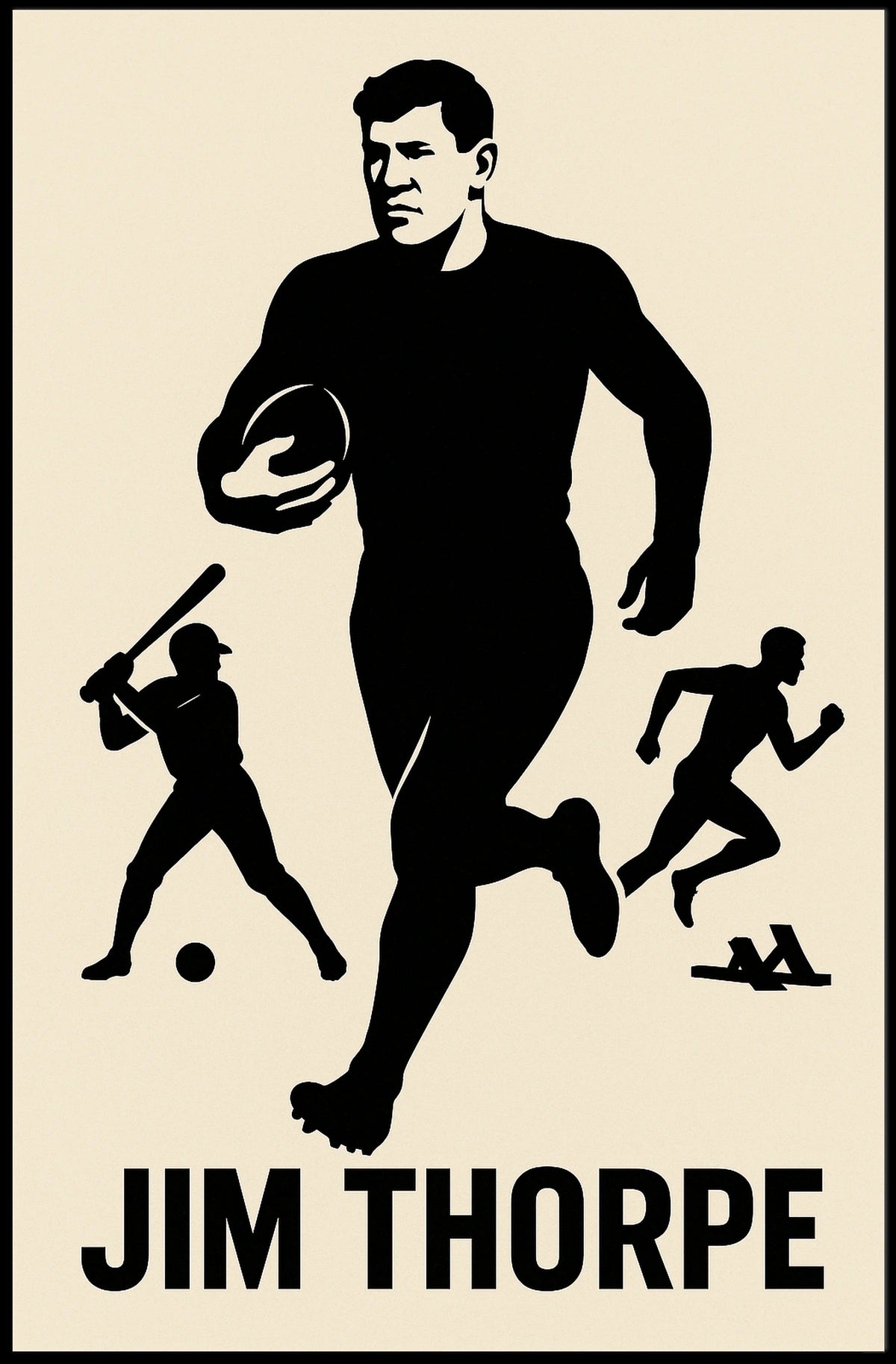 Jim Thorpe Legendary Athlete Poster