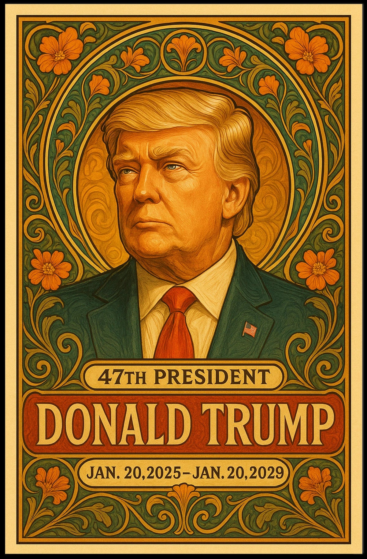 Donald Trump Legacy Baroque Patriotic Poster