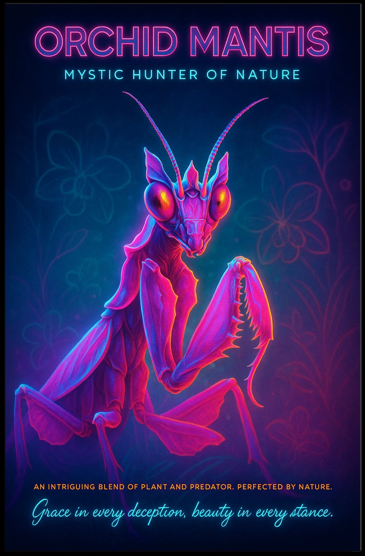 Orchid Mantis Mystic Hunter of Nature Poster