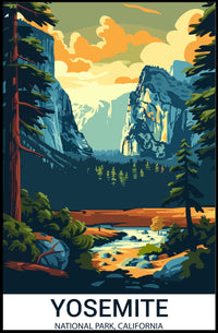 Yosemite's Majestic View National Park Poster