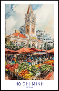 Ho Chi Minh Market Scene Poster PosterGoat
