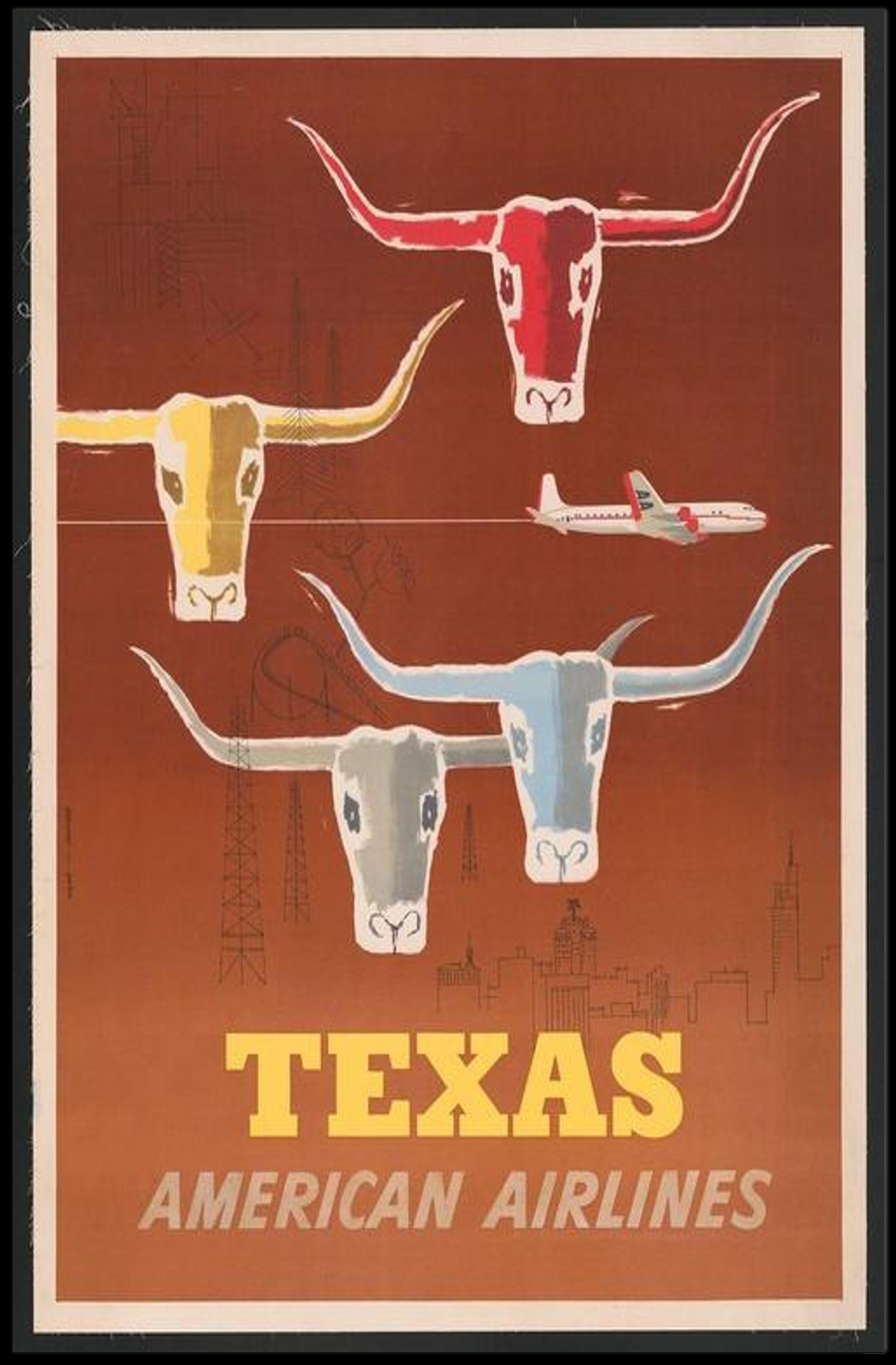 Texas Travel Poster PosterGoat
