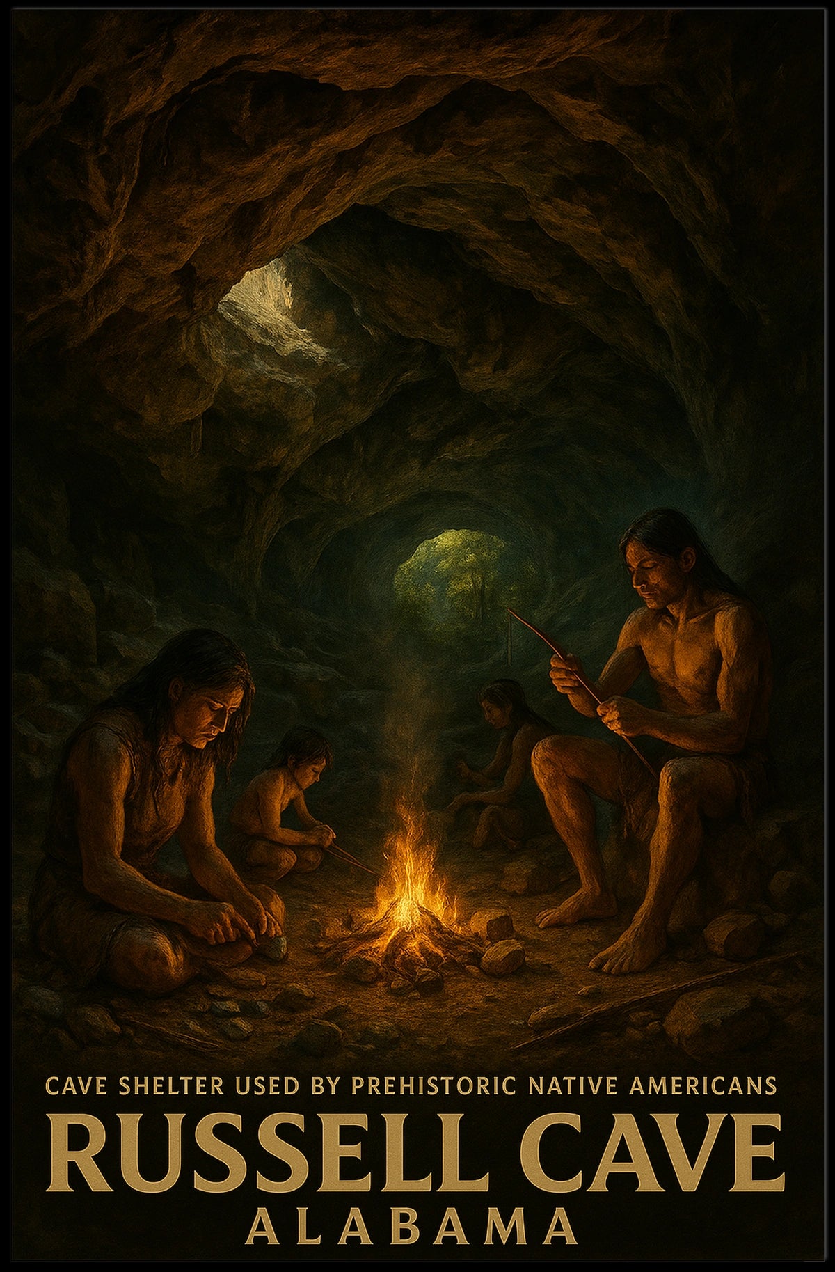 Russell Cave Prehistoric Shelter Poster