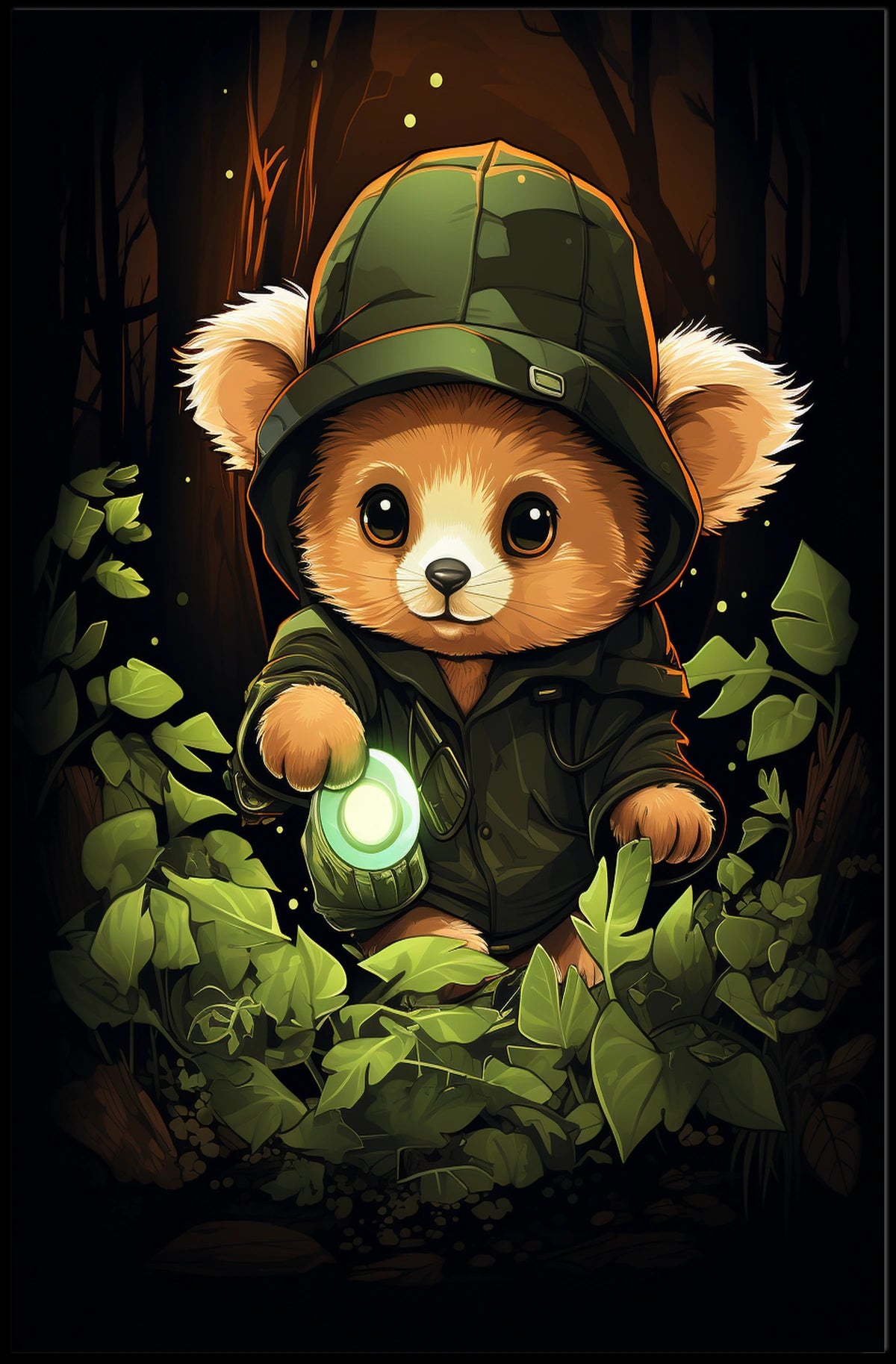 Adventure in the Enchanted Forest Poster for Kids Nursery