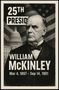 William McKinley 25th President of the United States Digital Montaje Poster