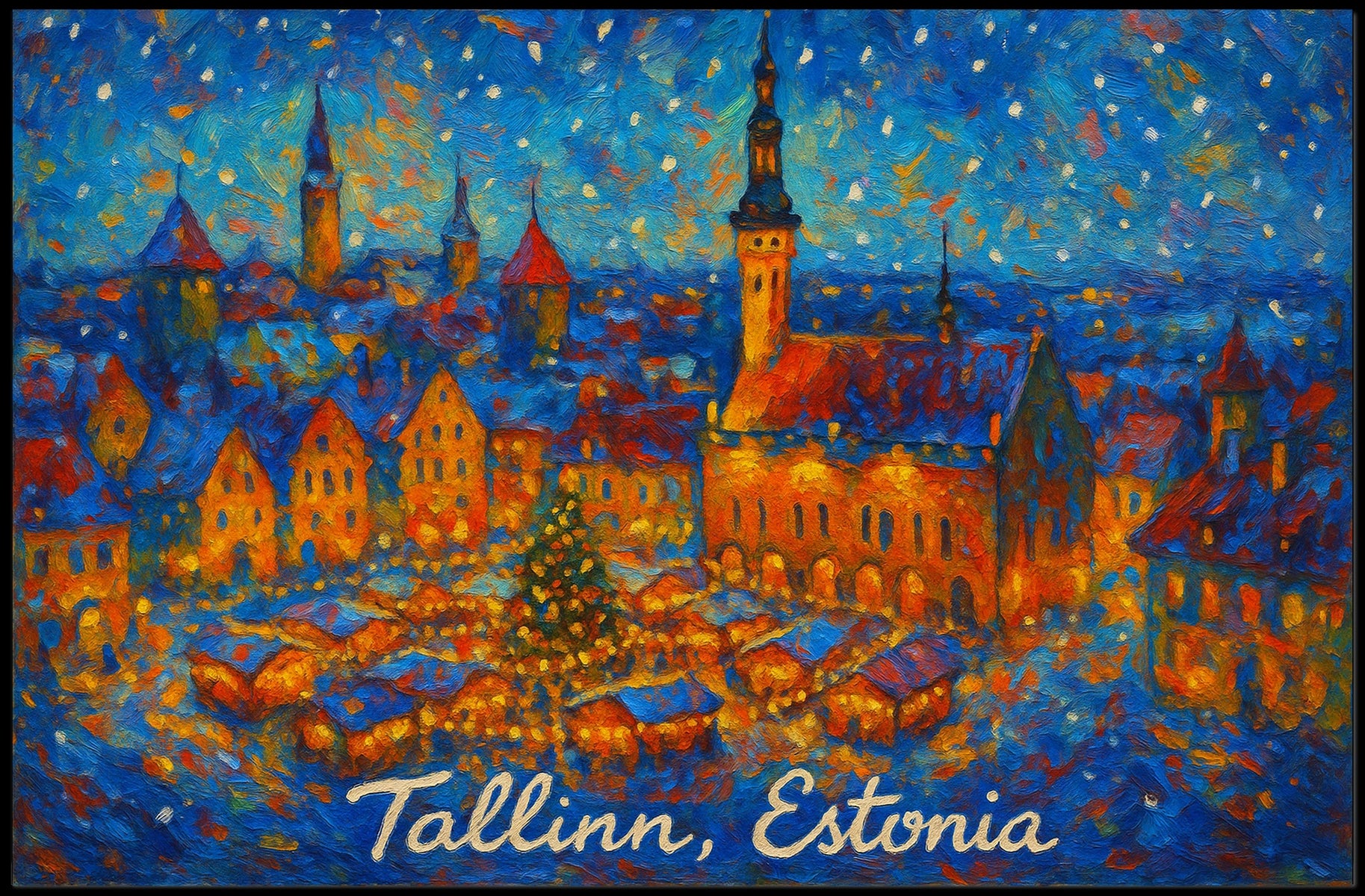 Tallinn, Estonia Winter Wonderland Poster