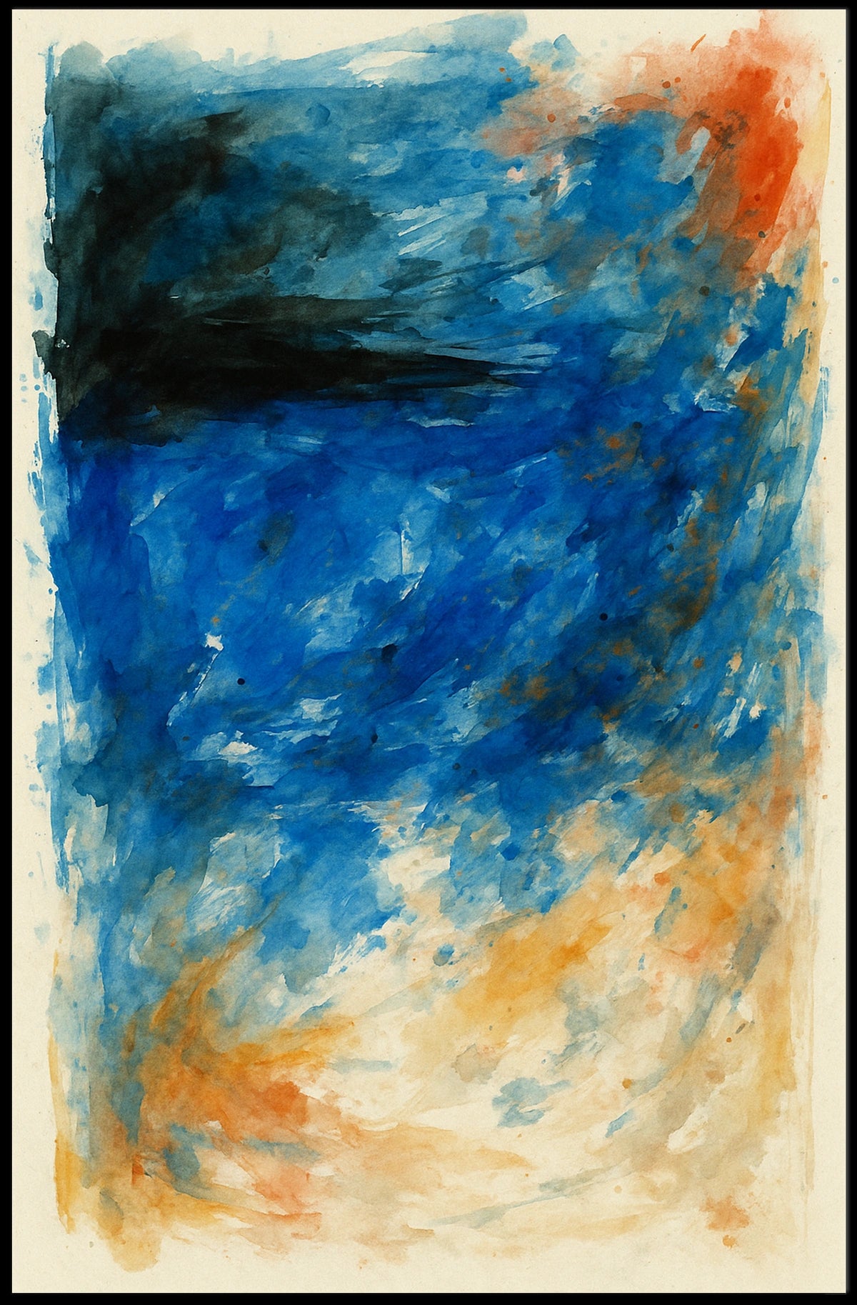 Abstract Waves Of Color Abstract Poster