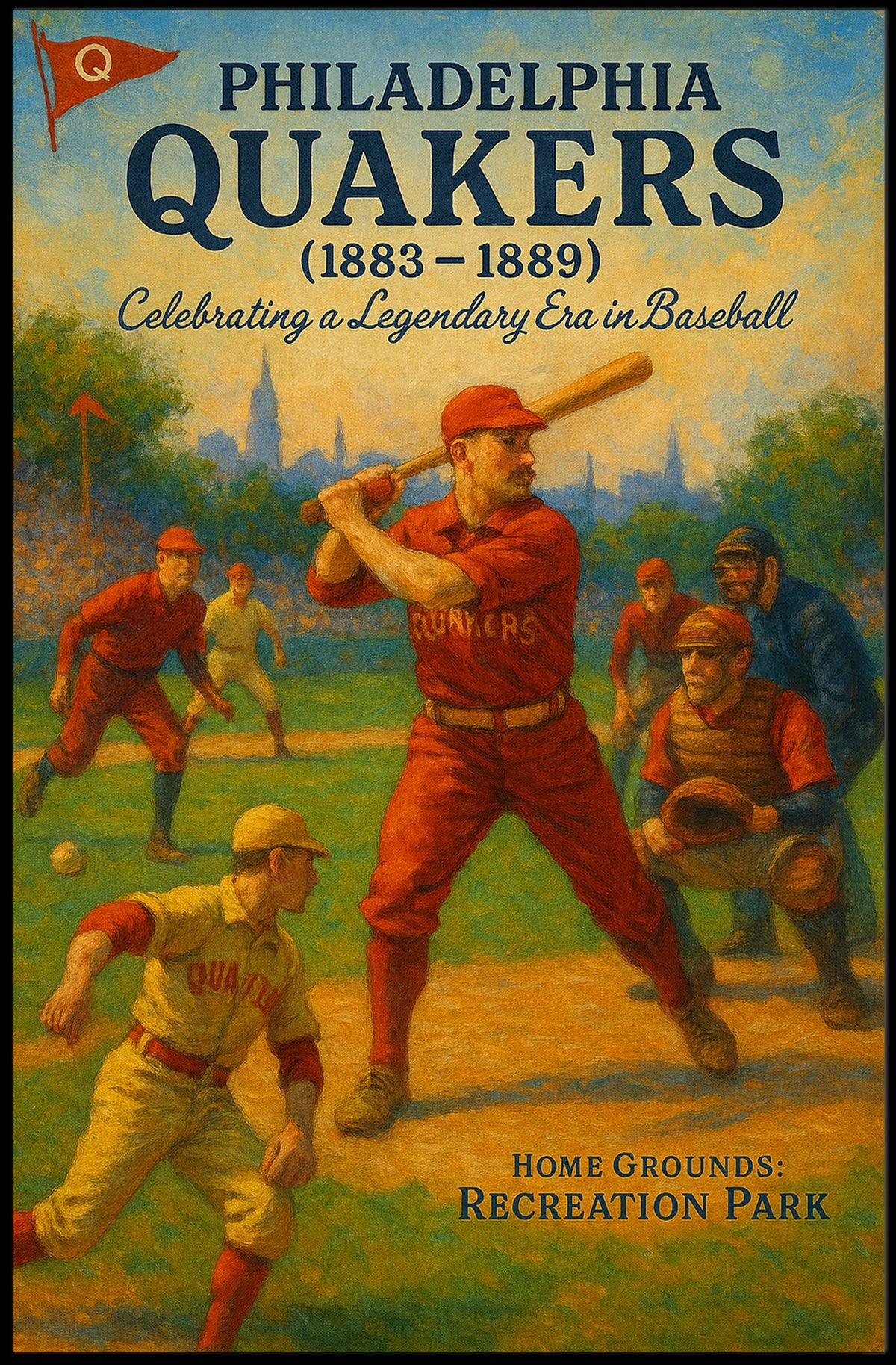 Philadelphia Quakers Baseball Era Poster