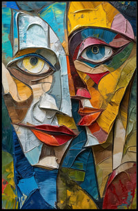 Futuristic Cityscape with Neon Lights Poster