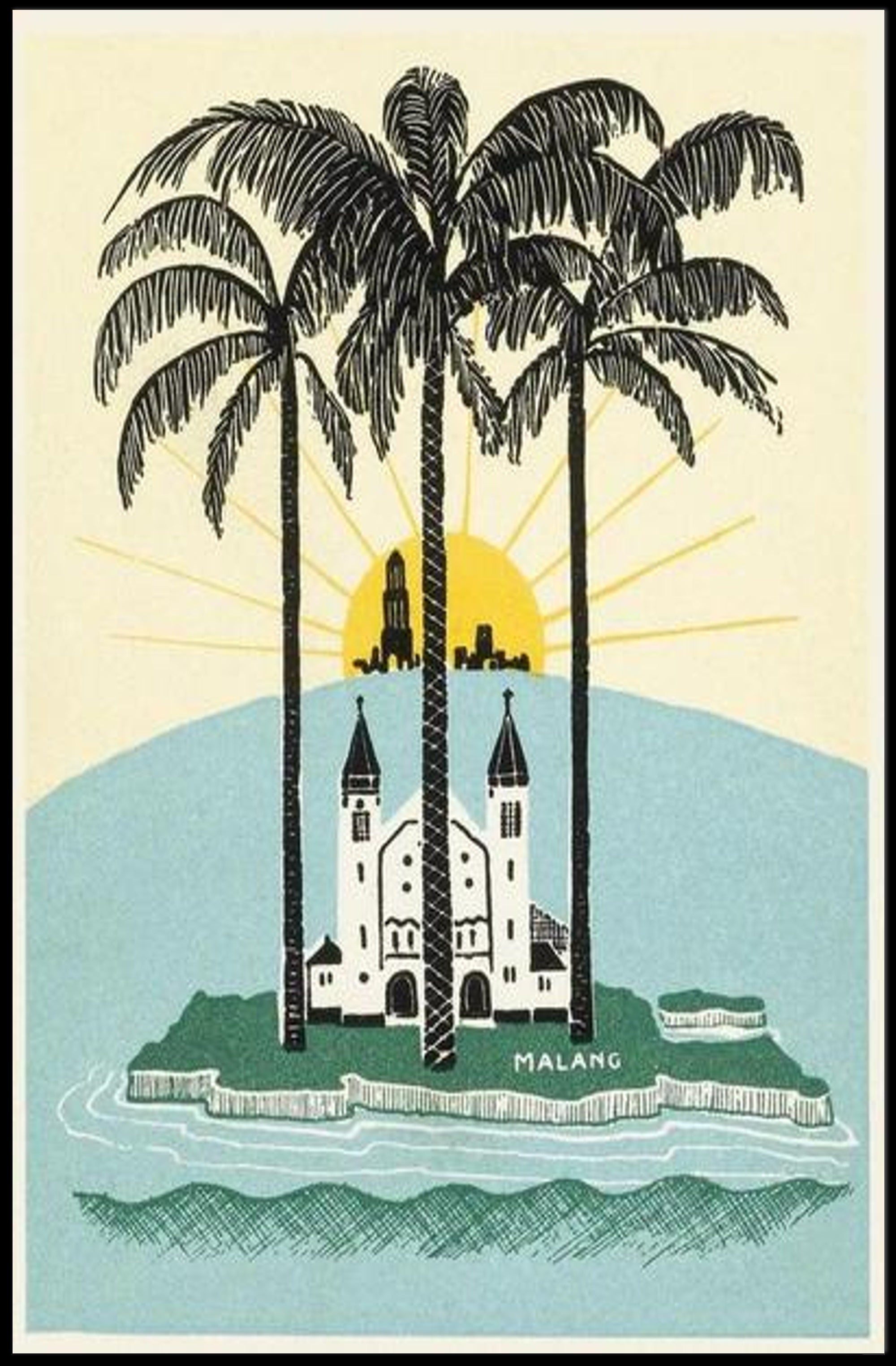 Tropical Sunrise Over Malang Poster PosterGoat