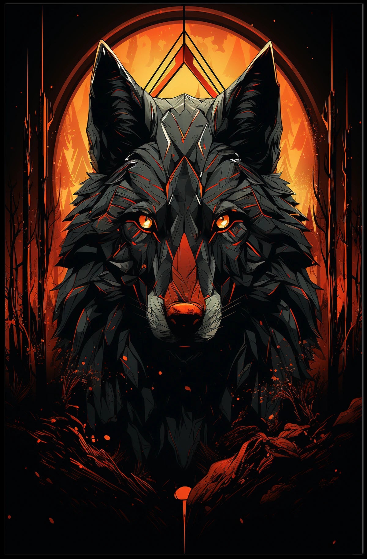 The Fiery Wolf Poster