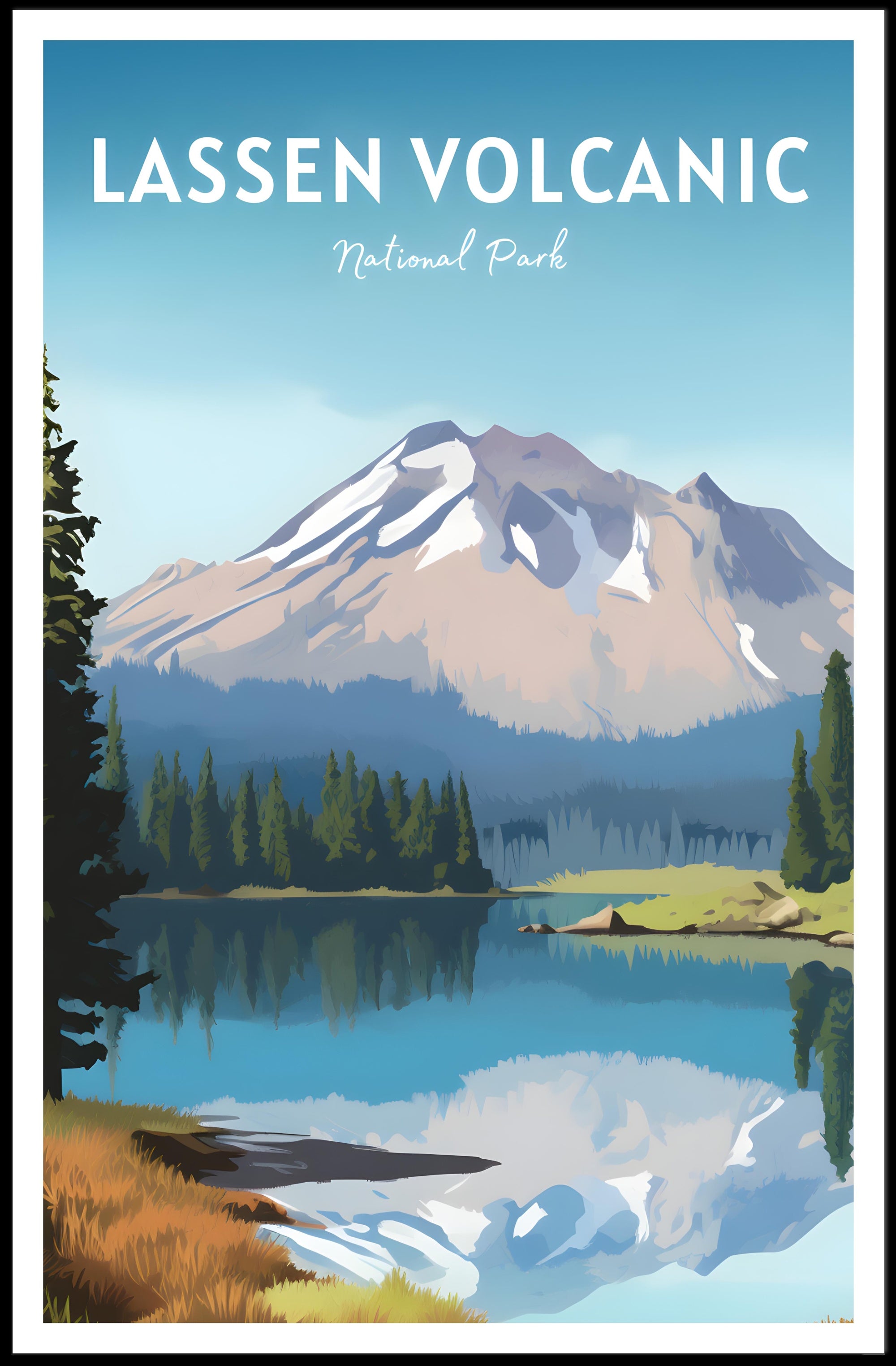 Lassen Volcanic National Park Scenic Poster Print