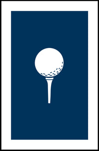 Golf Ball on Tee Minimalist Sports Poster