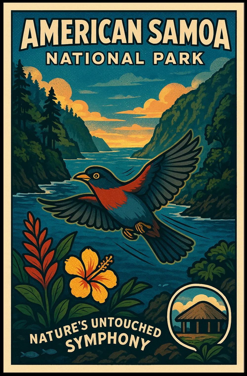 American Samoa National Park Untouched Symphony Poster