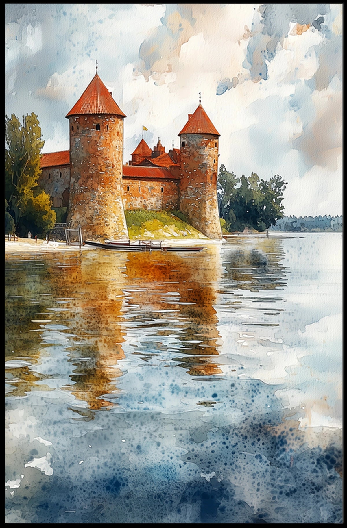 Lithuania Trakai Island Castle View Poster
