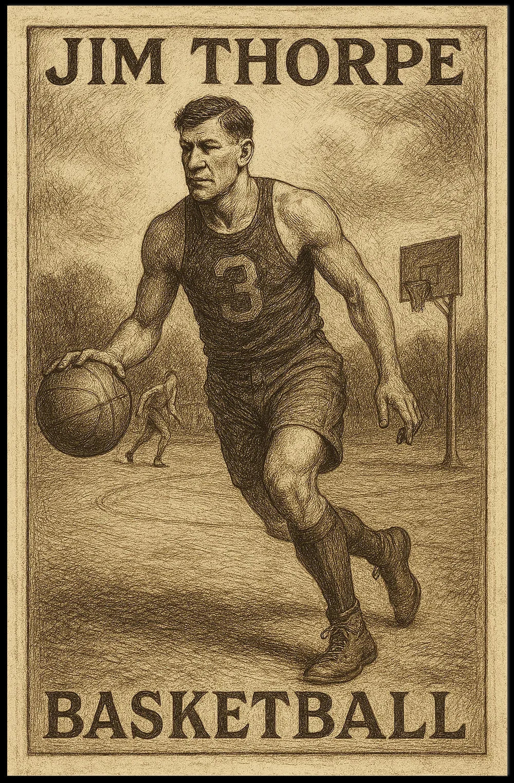 Vintage Adventure Landscape Art Poster