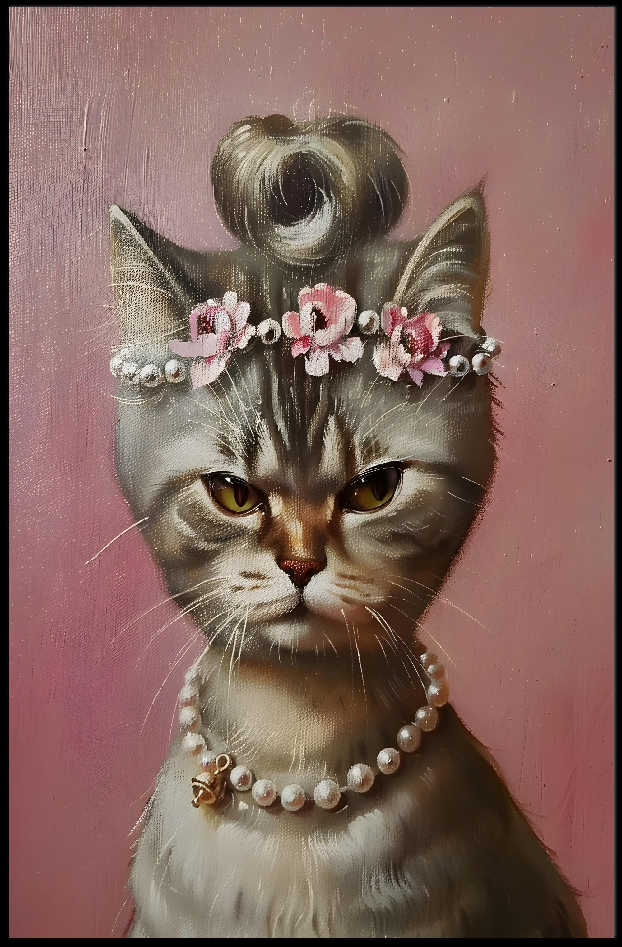 Regal Feline Portrait Poster