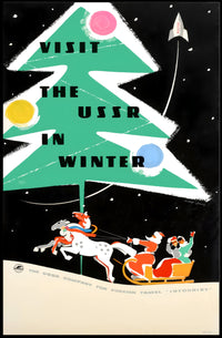 Visit the USSR in Winter Travel Poster PosterGoat