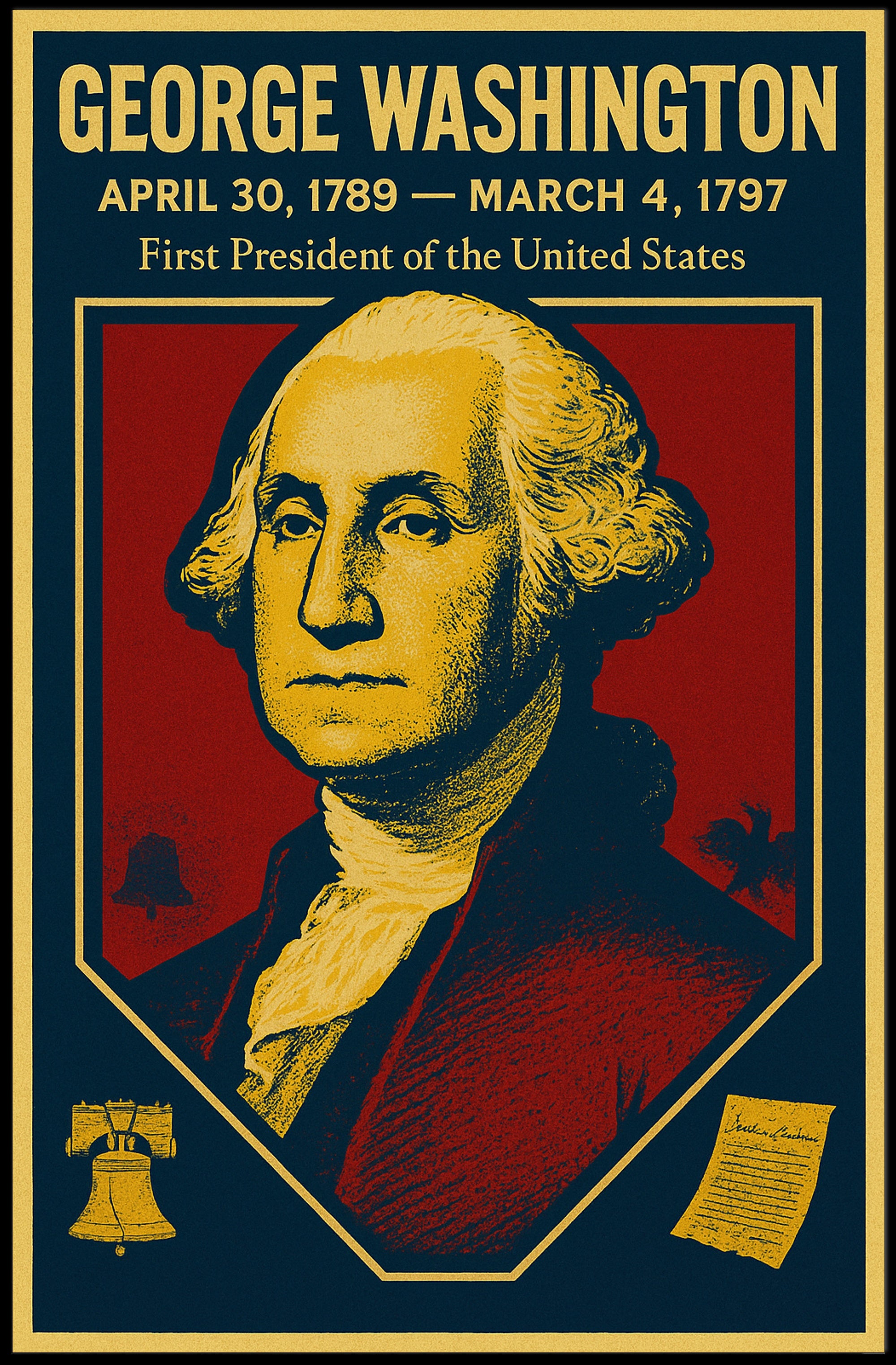 George Washington First President Poster PosterGoat