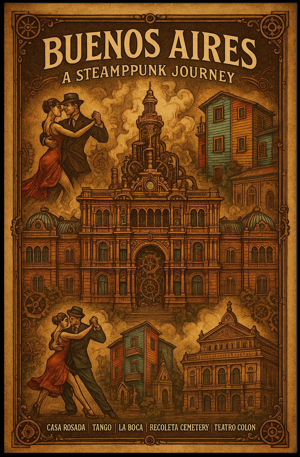 Buenos Aires A Steampunk Journey Poster